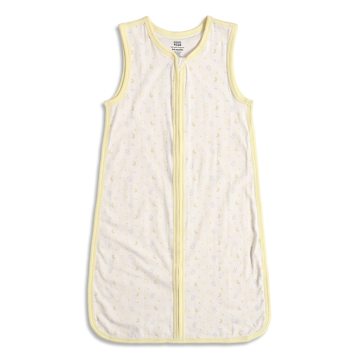 Baby Unisex Yellow Printed Cotton Sleeping Bag for Night Wear