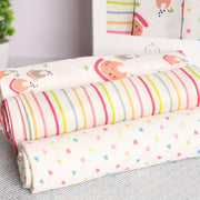 Unisex Printed Swaddle Cloth Set Pack of 3, Multicolour