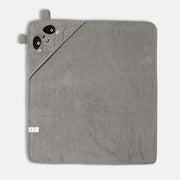 Baby Panda Face Hooded Towel, Grey