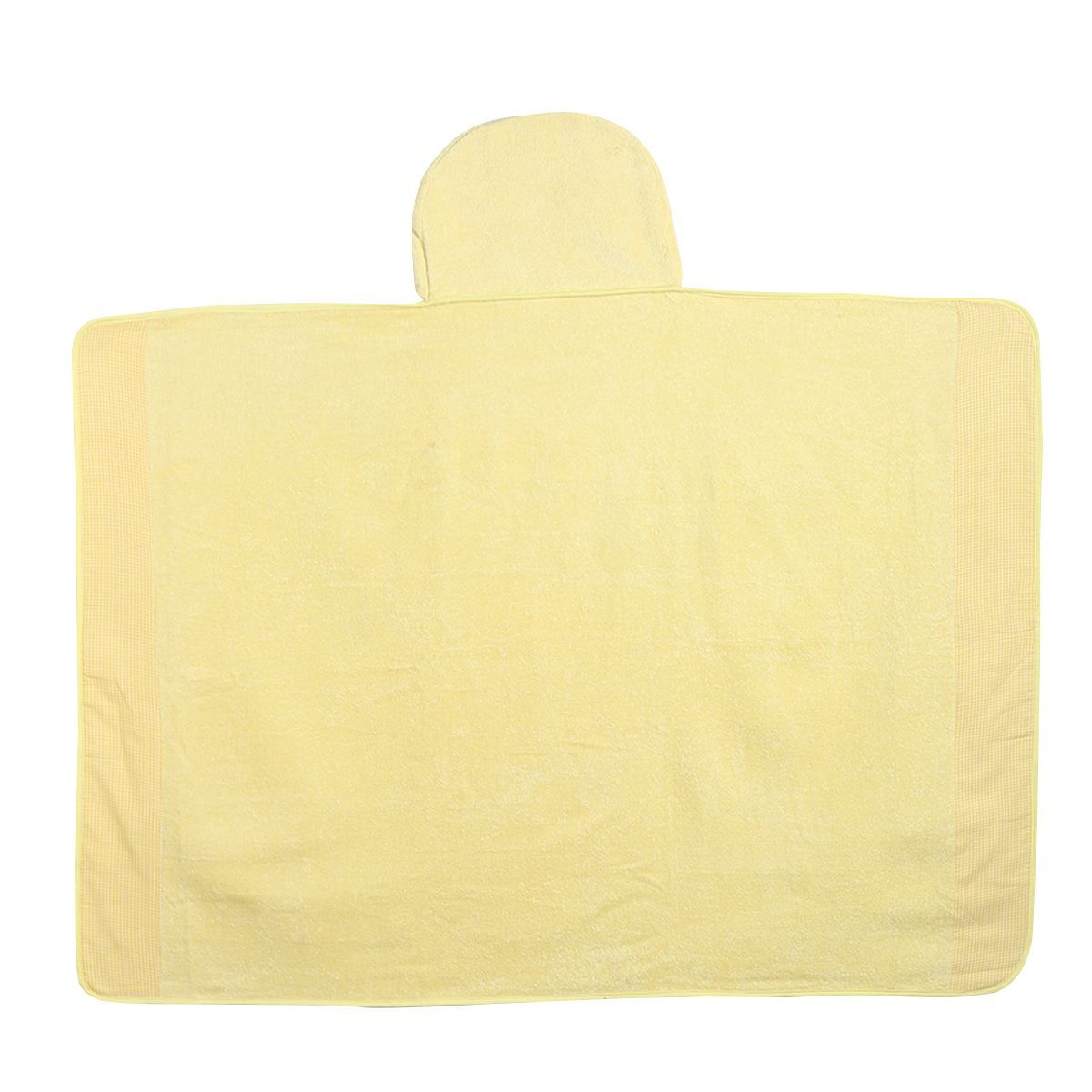 Baby Girls Yellow Cotton Hooded Towel Pack of 1 Crown Applique Bath Time Essential