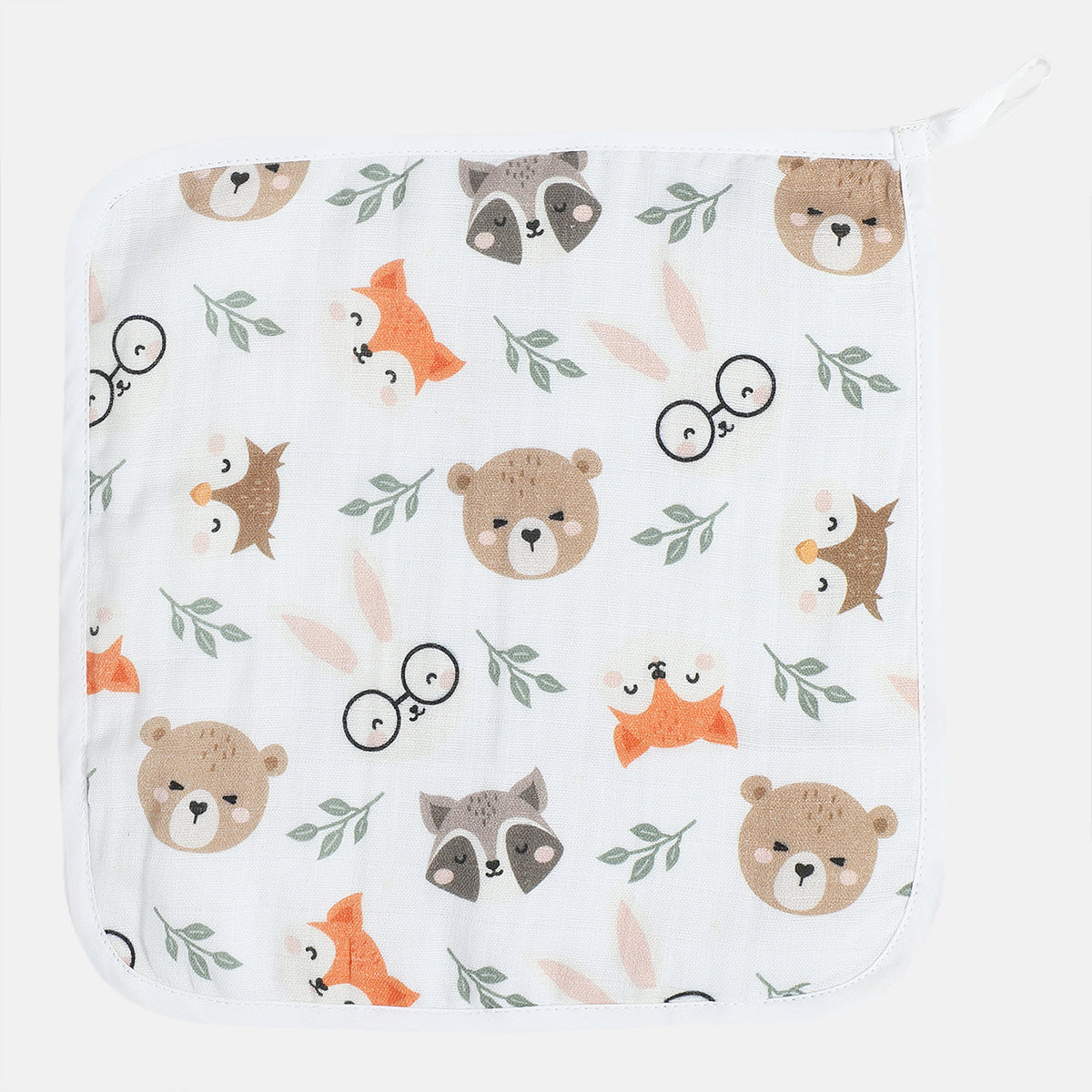 Unisex Multi Muslin Printed Wash Cloth Set