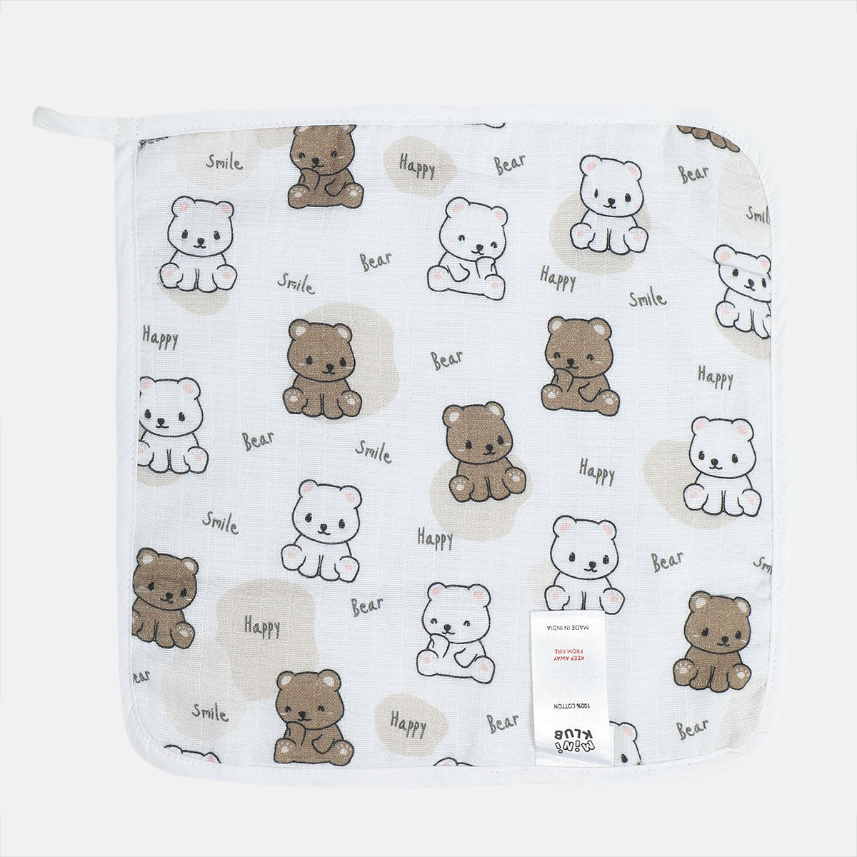 Unisex Multi Muslin Printed Wash Cloth Set