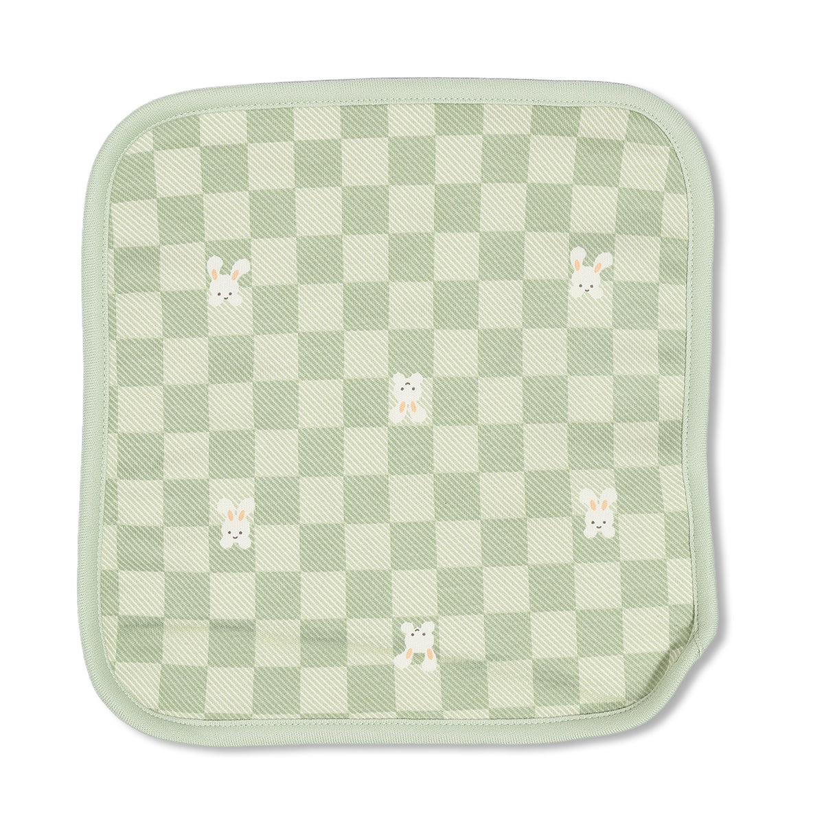 Baby Unisex Printed Washcloth Set Of 5, Green Yellow And White