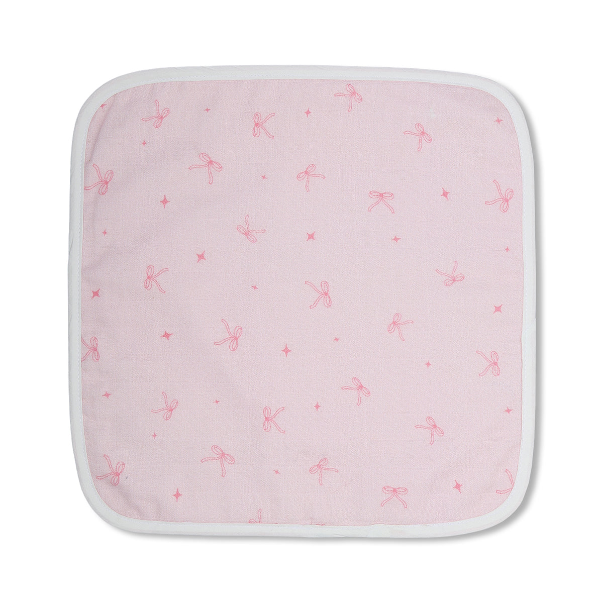 Baby Unisex Printed Washcloth Set Of 5, Peach Yellow And Pink