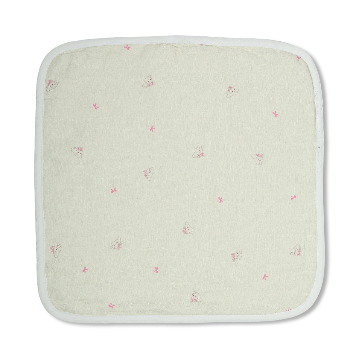 Baby Unisex Printed Washcloth Set Of 5, Peach Yellow And Pink