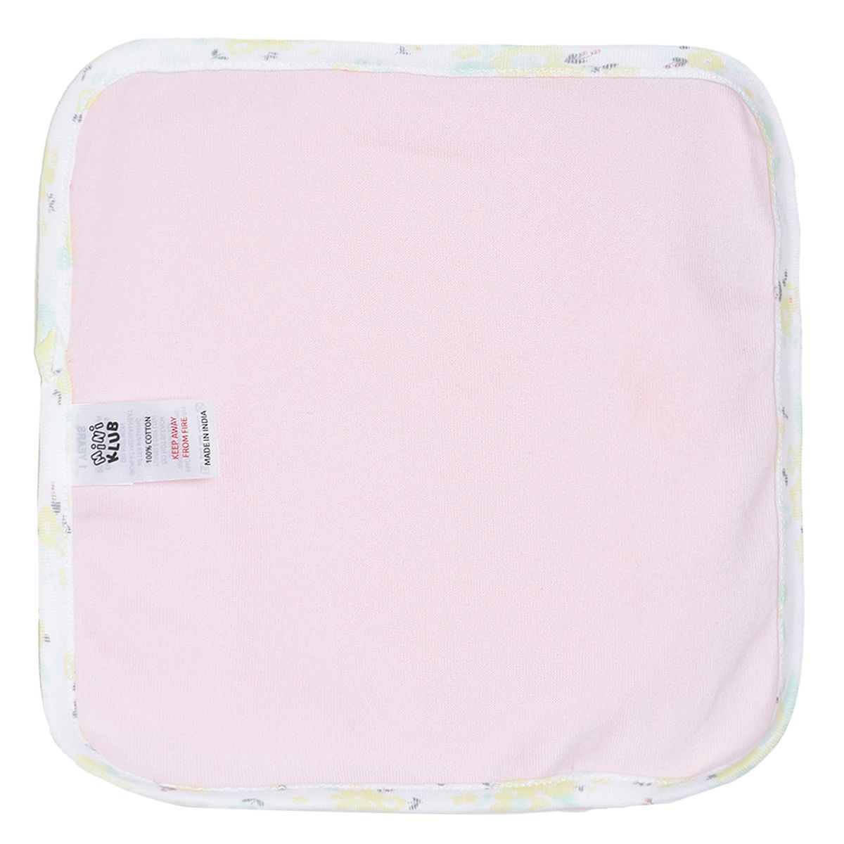 Girls Pink & Mint Green Coral Fleece Washcloth Pack of 4 Soft Face Towels