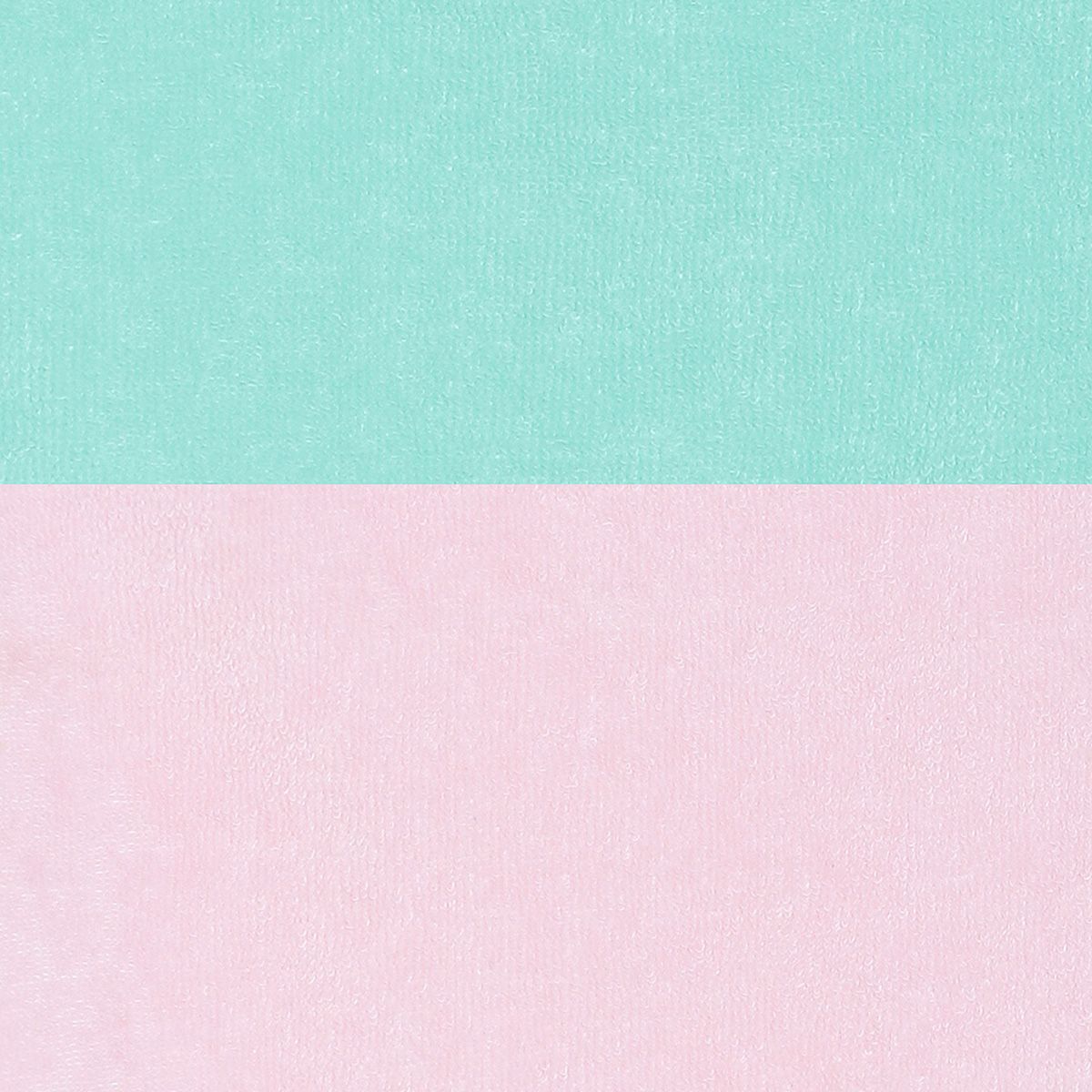 Girls Pink & Mint Green Coral Fleece Washcloth Pack of 4 Soft Face Towels