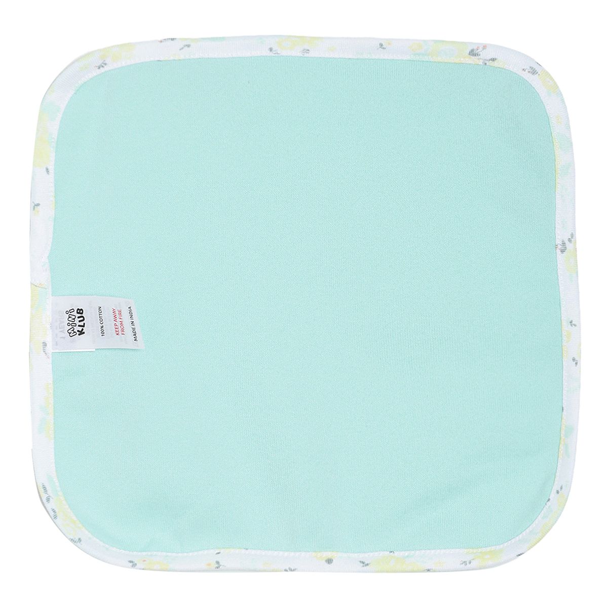 Girls Pink & Mint Green Coral Fleece Washcloth Pack of 4 Soft Face Towels