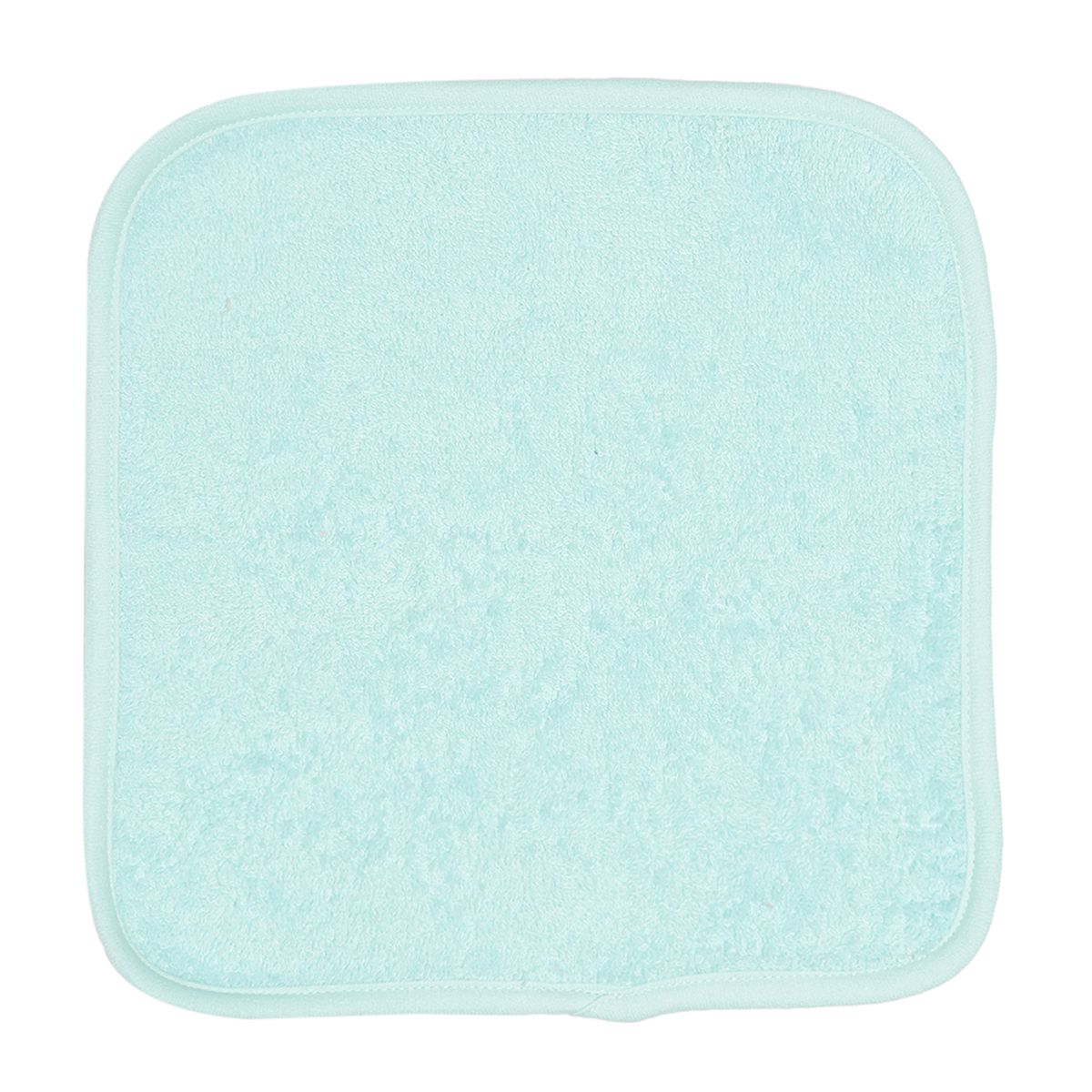 Unisex Beige & Mint Green Coral Fleece Washcloth Pack of 2 Soft Face Towels