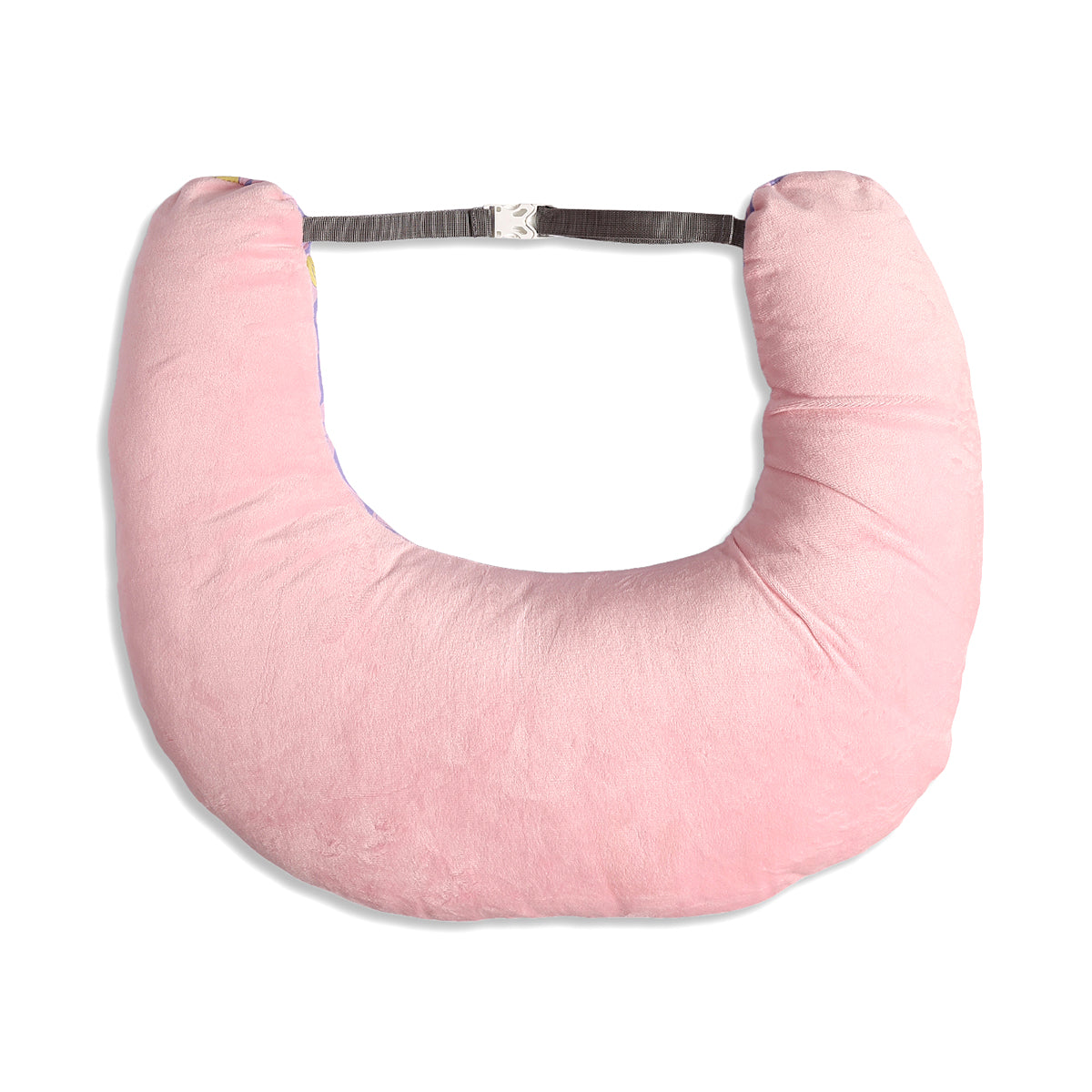 Baby Girls Feeding Pillow With Strap, Pink And Purple