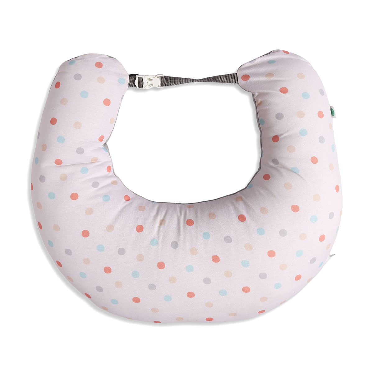 Baby Feeding Pillow With Strap, White And Multi