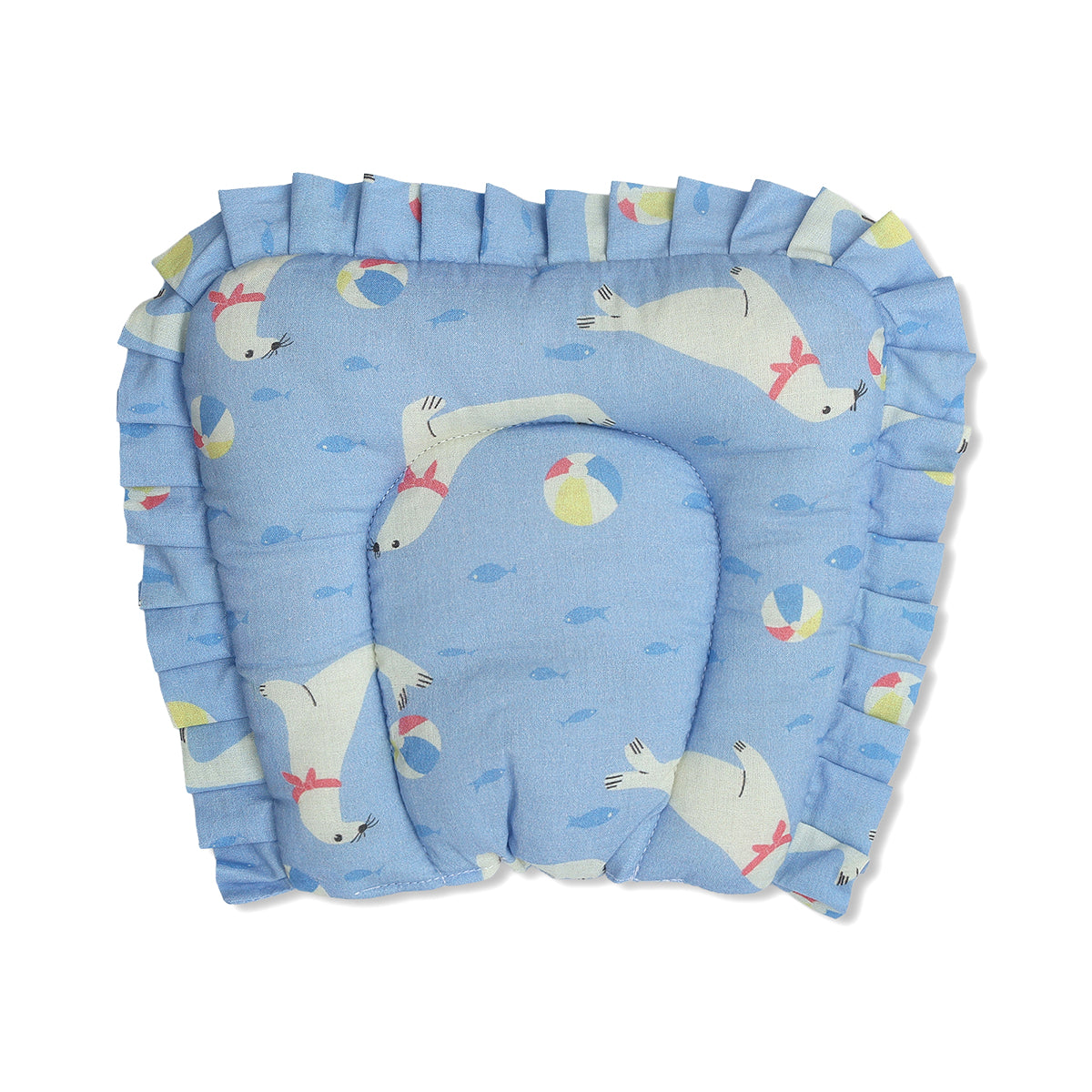 Baby Unisex Head Shaping Pillow With Soft Support, Blue