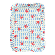 Baby Unisex Changing Mat With Soft Cushioning, White And Blue