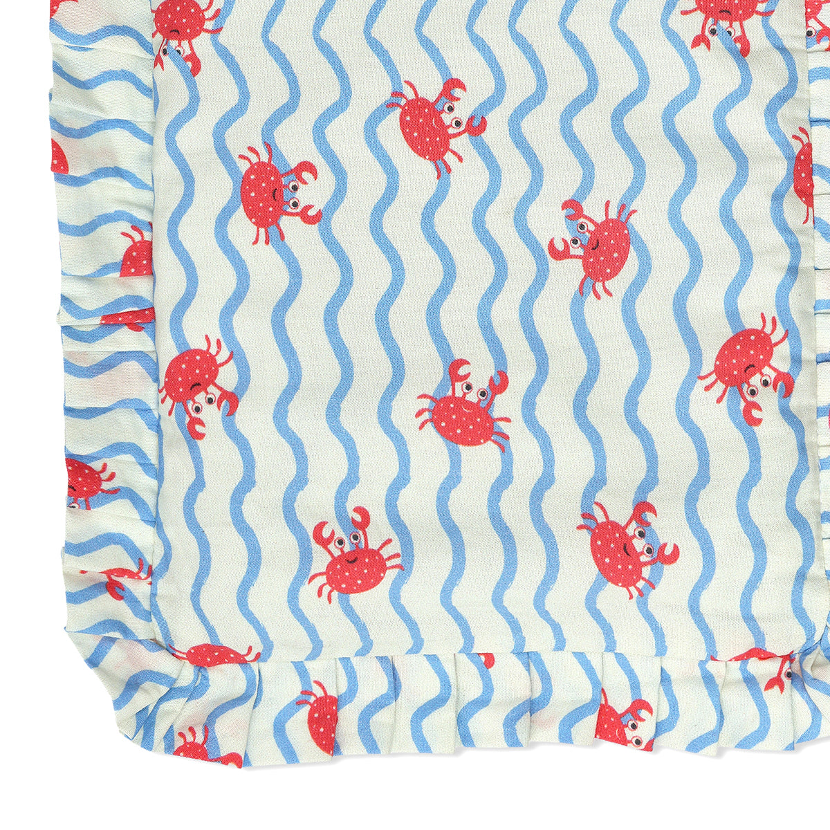 Baby Unisex Changing Mat With Soft Cushioning, White And Blue