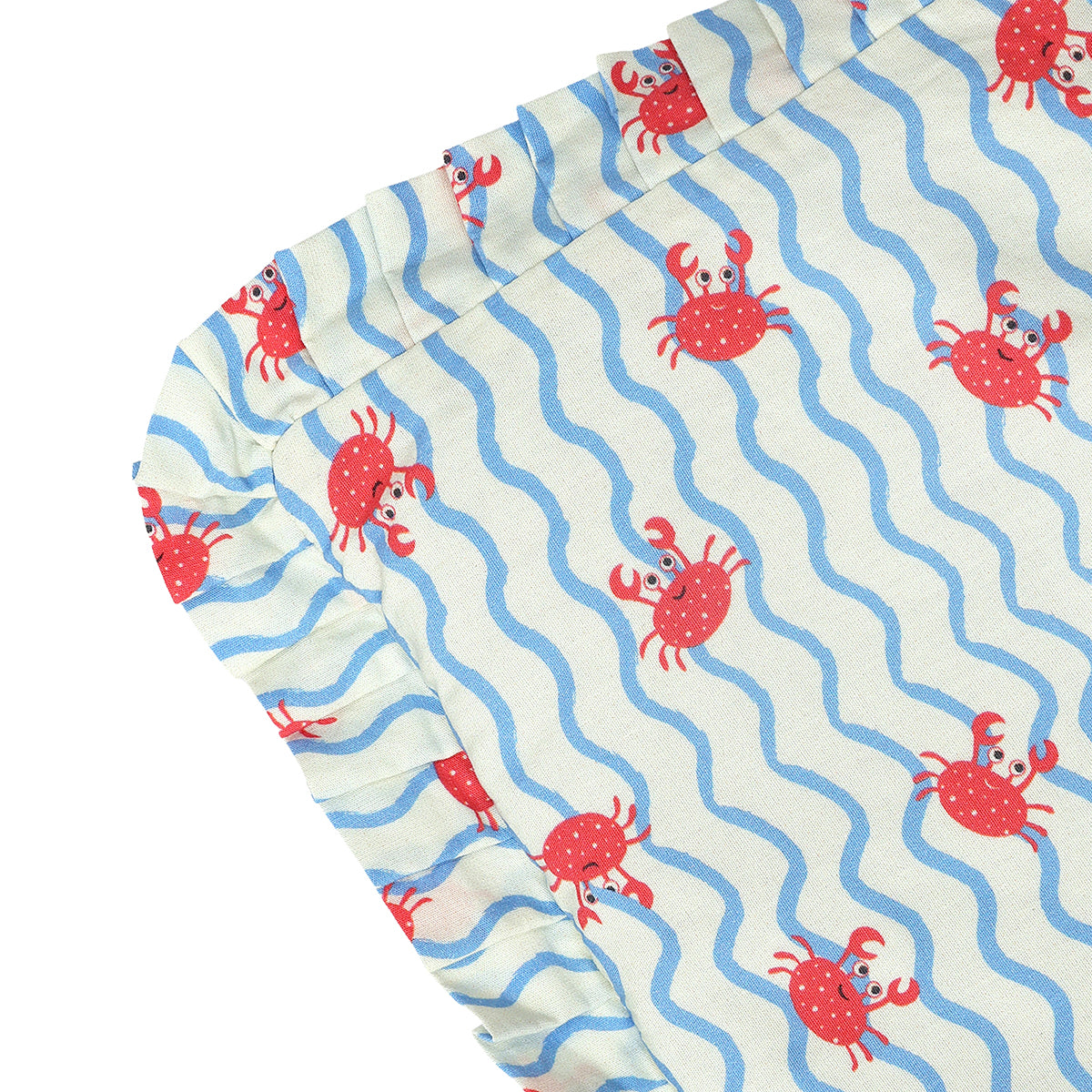 Baby Unisex Changing Mat With Soft Cushioning, White And Blue