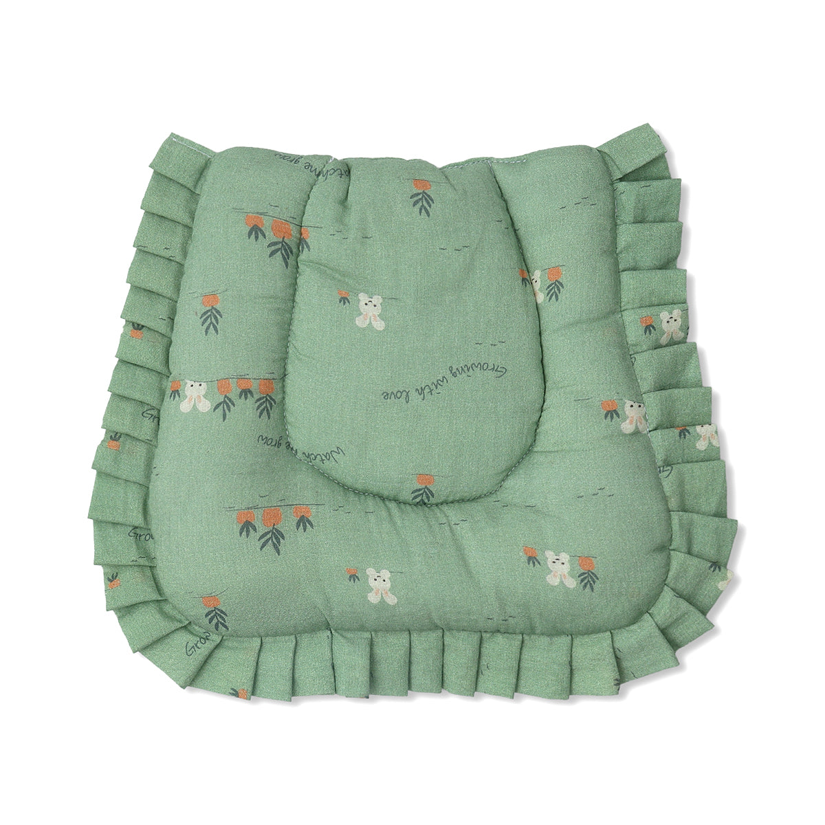 Baby Unisex Head Shaping Pillow With Soft Support, Green