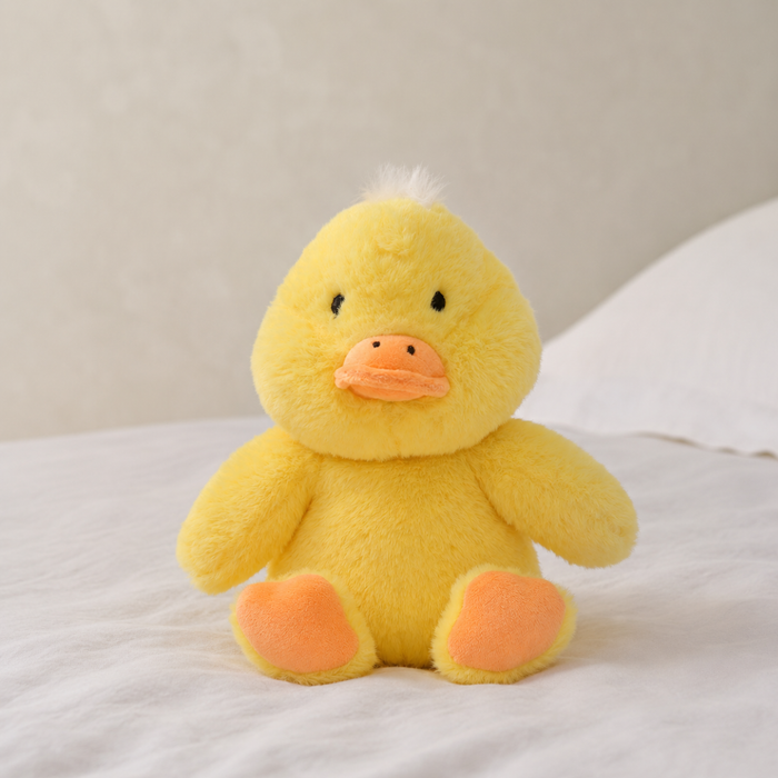Baby Unisex Yellow Polyester Plush Duck Soft Toy With Embroidered Details Pack Of 1 For Cuddling Playtime And Gifting