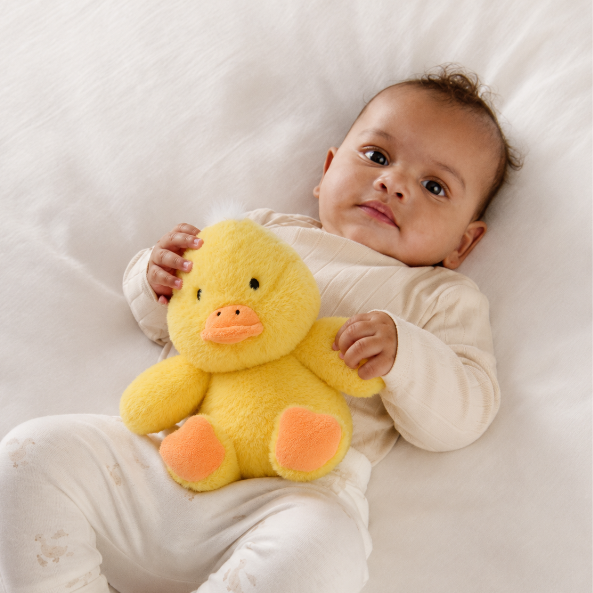 Baby Unisex Yellow Polyester Plush Duck Soft Toy With Embroidered Details Pack Of 1 For Cuddling Playtime And Gifting