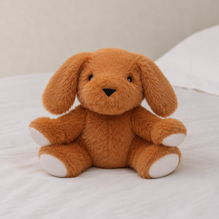 Baby Unisex Brown Polyester Plush Dog Soft Toy With Floppy Ears Pack Of 1 For Cuddling Playtime And Gifting