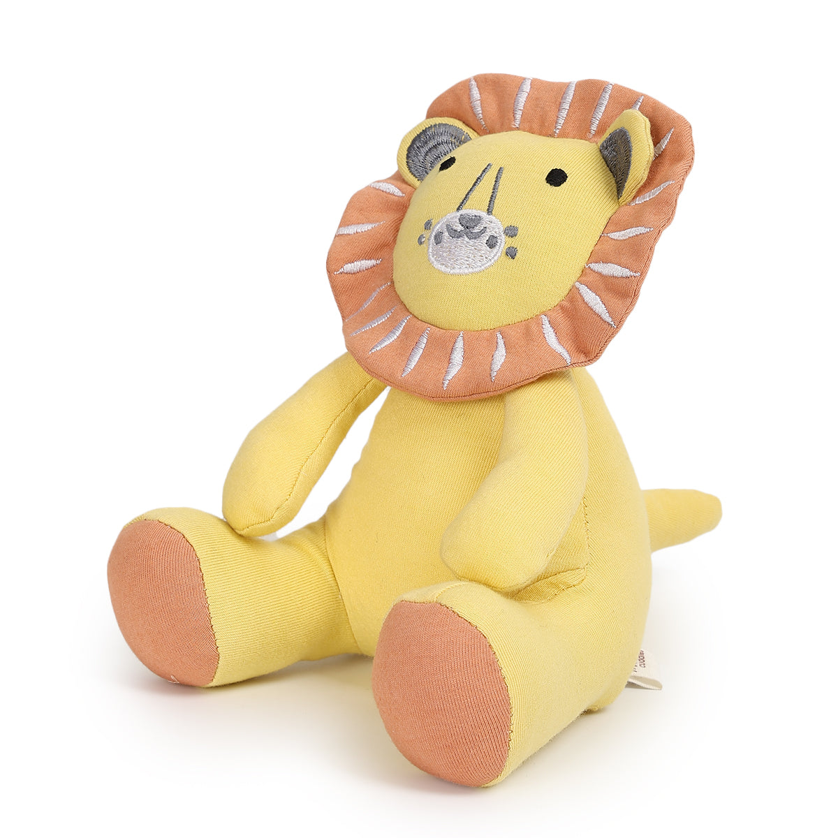 Baby Soft Toy Lion, Yellow & Peach