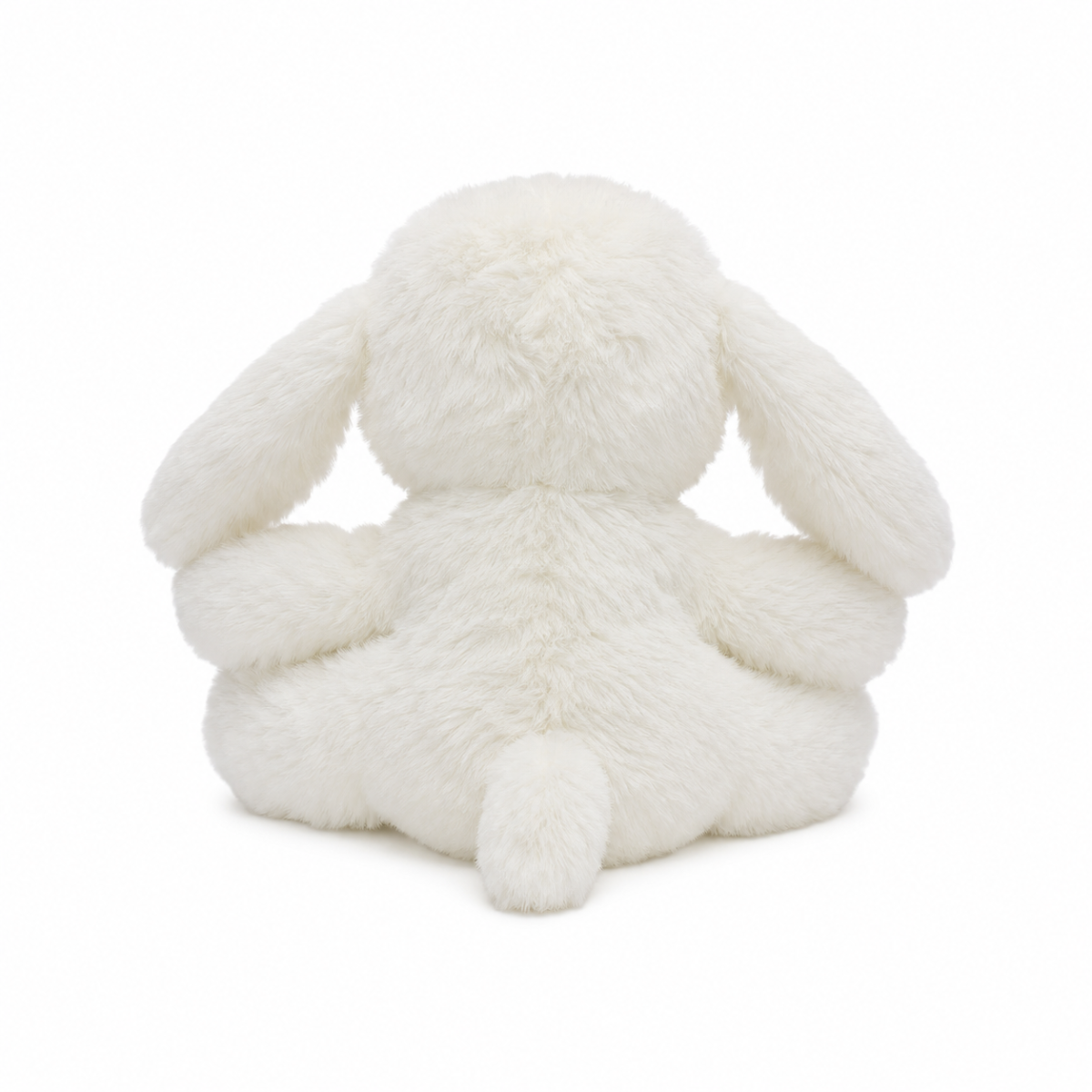 Baby Unisex White And Blue Polyester Plush Dog Soft Toy With Floppy Ears For Cuddling Playtime And Gifting