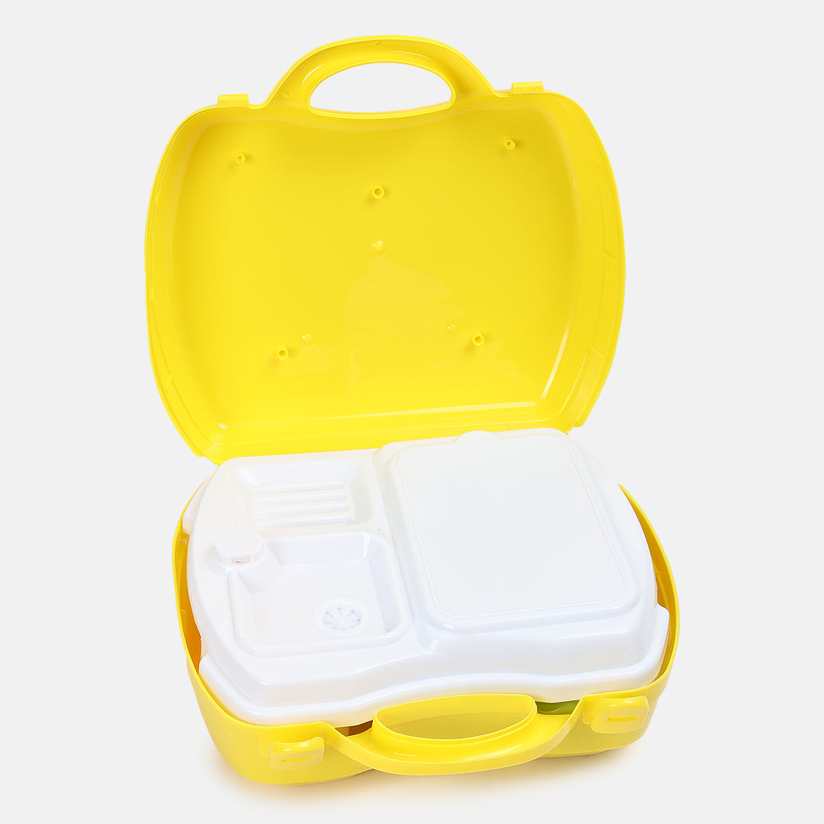 Unisex Yellow 28 Pcs Kitchen Suitcase Set