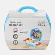 Unisex Ocean Blue 21 Pcs Doctor Suitcase Set