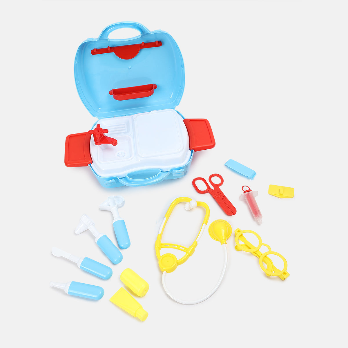Unisex Ocean Blue 21 Pcs Doctor Suitcase Set