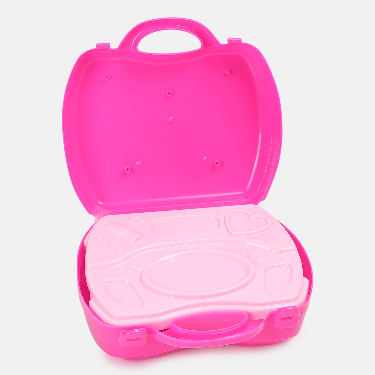 Girls Pink 21 Pcs Makeup Suitcase Set