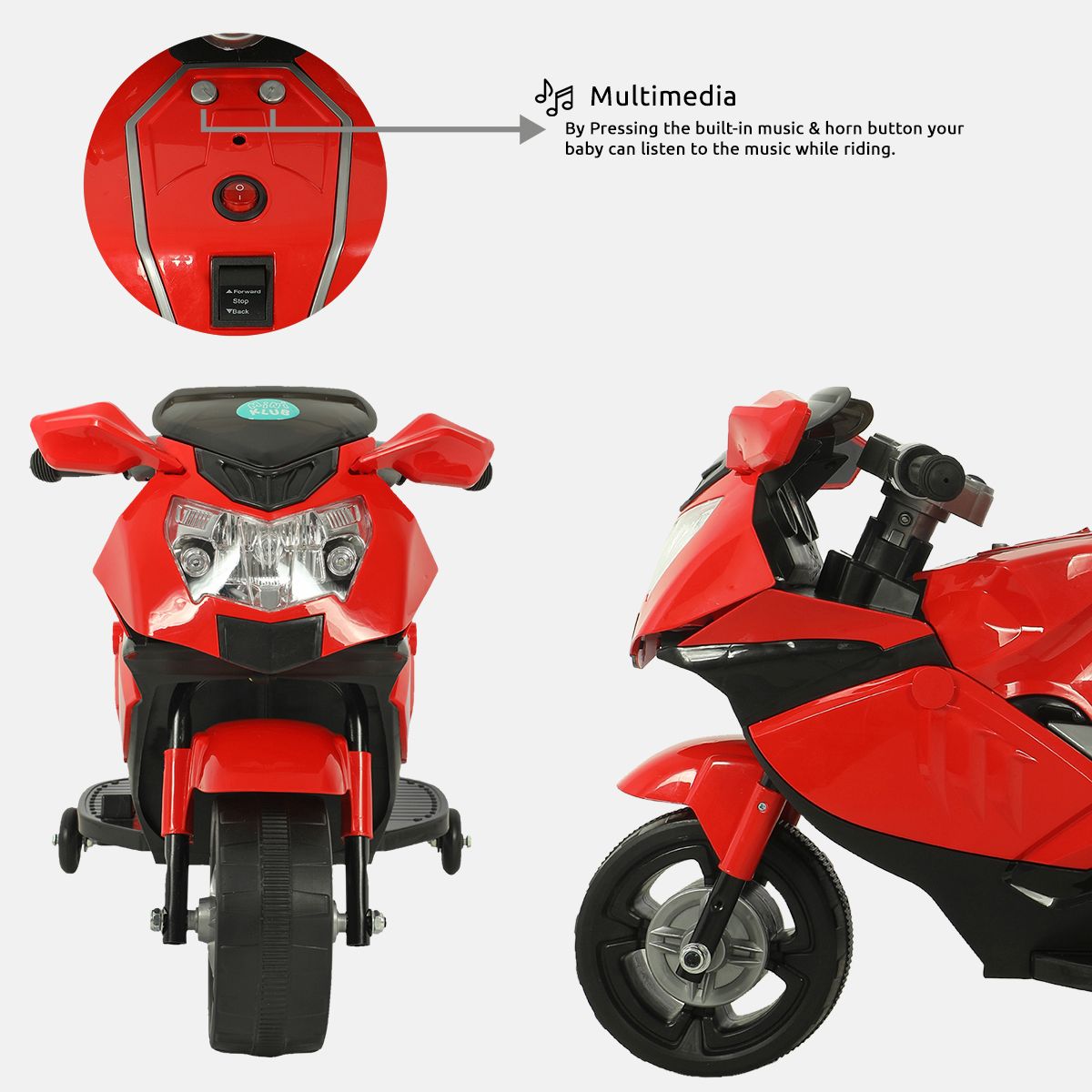 Red Electric Ride On SuperBike