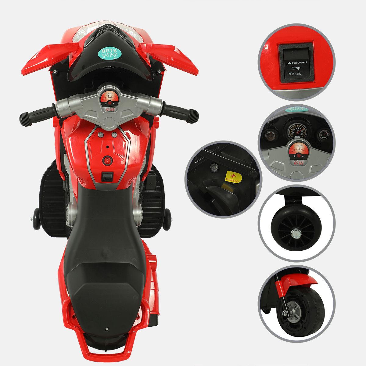 Red Electric Ride On SuperBike