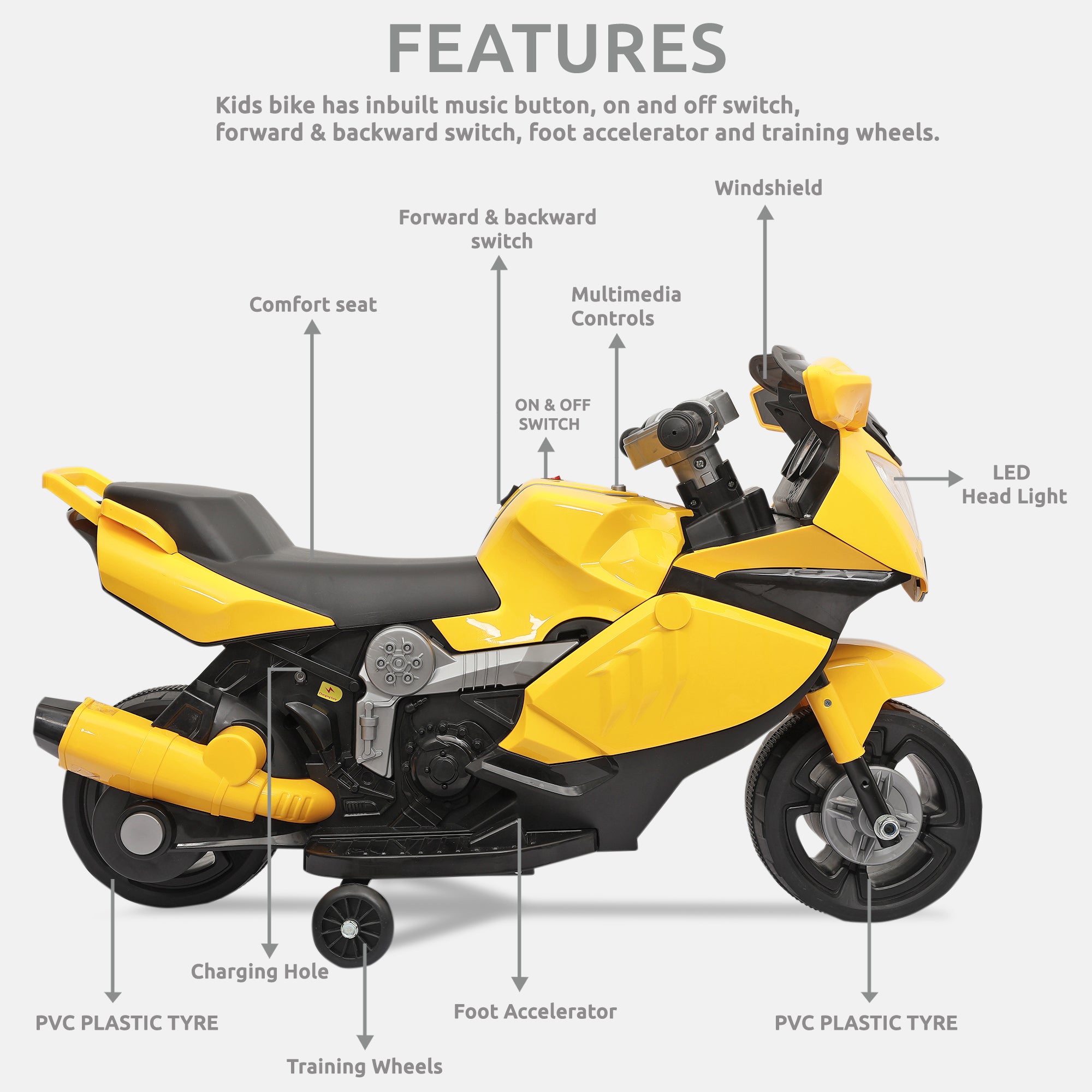 Unisex Yellow Bike