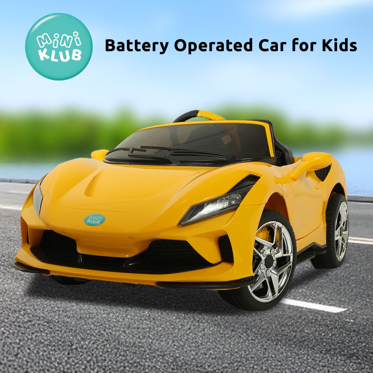 Yellow Ride On Sports Car