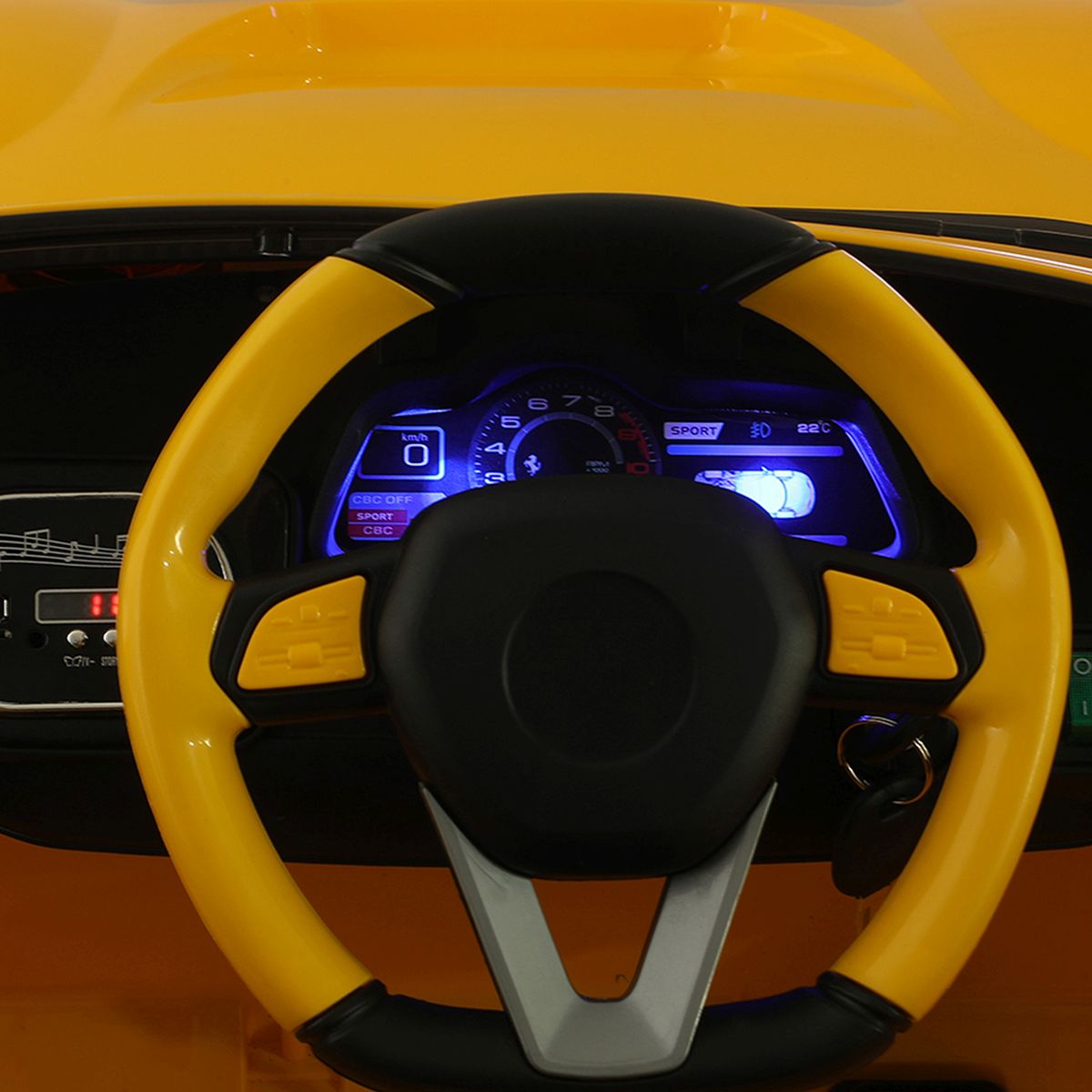 Yellow Ride On Sports Car
