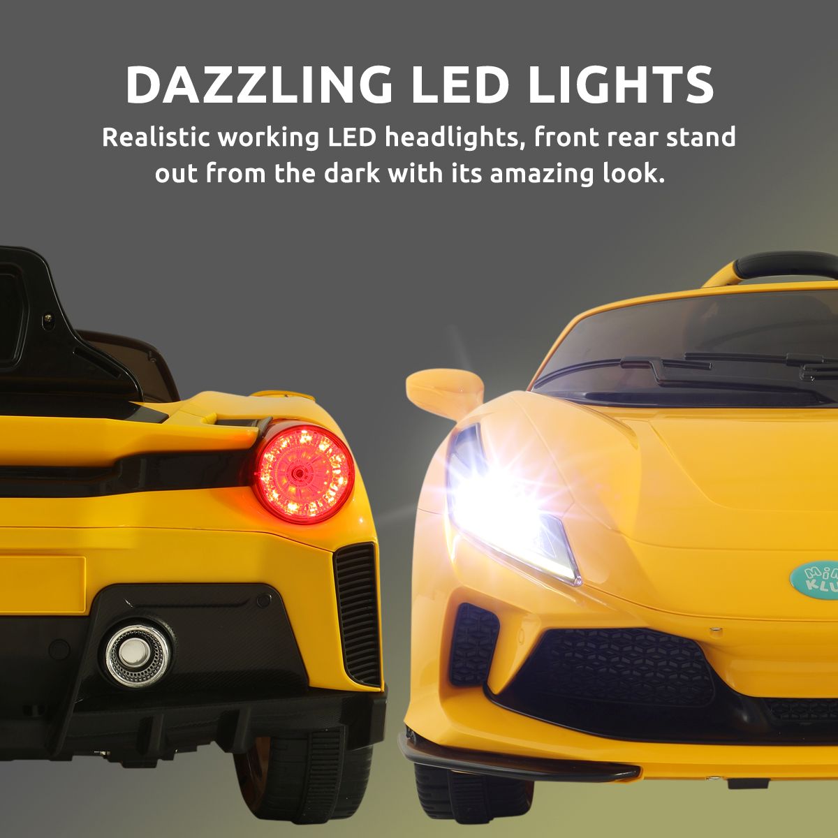 Yellow Ride On Sports Car