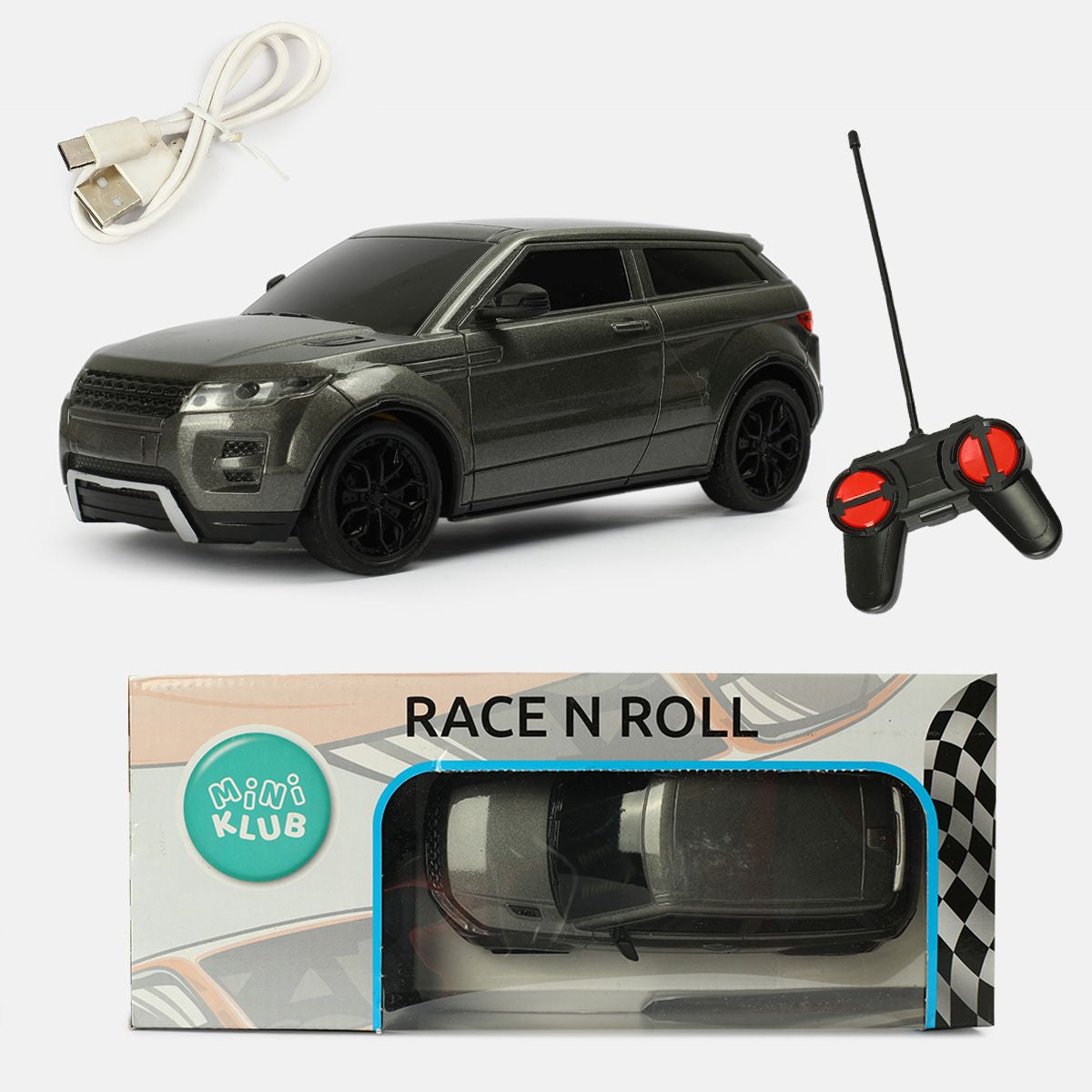 Unisex Grey Car With Remote