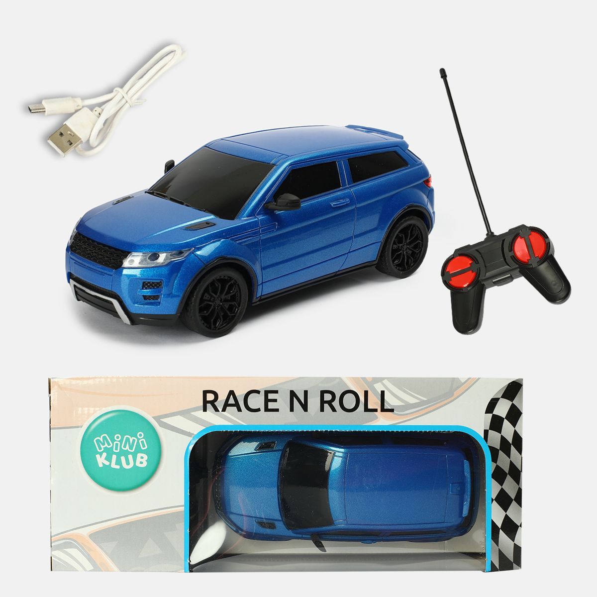 Unisex Blue Car With Remote