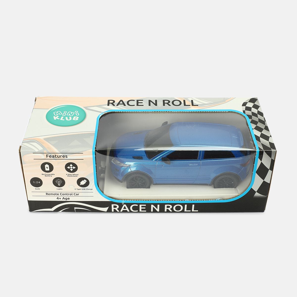 Unisex Blue Car With Remote