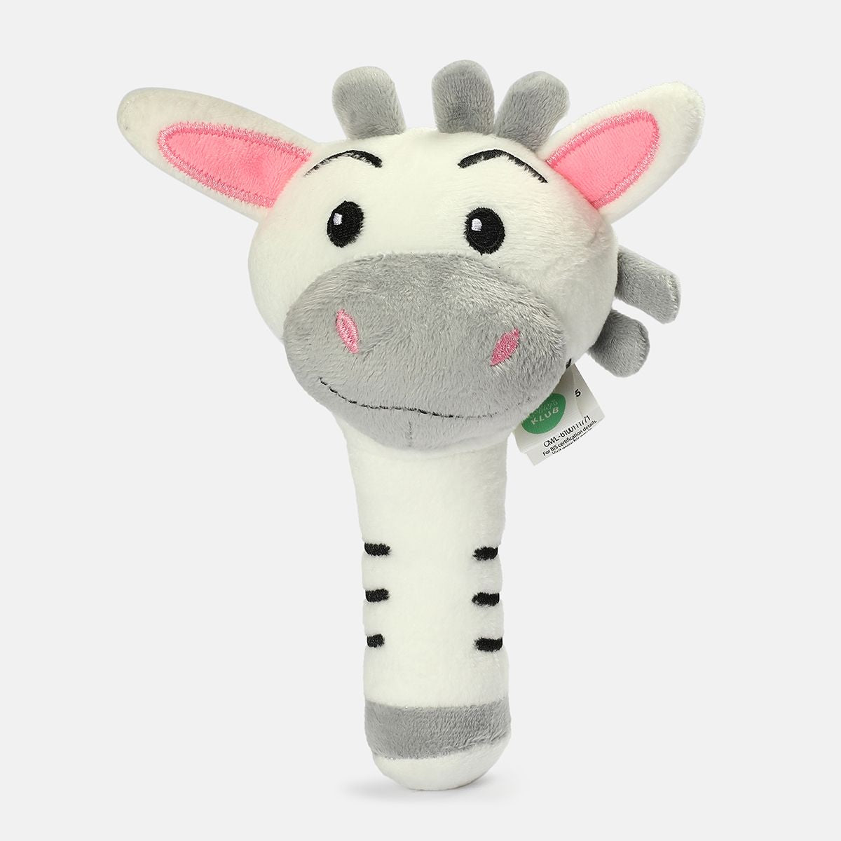 Miniklub Baby Multi Color Stick Zebra Soft Rattle Toy