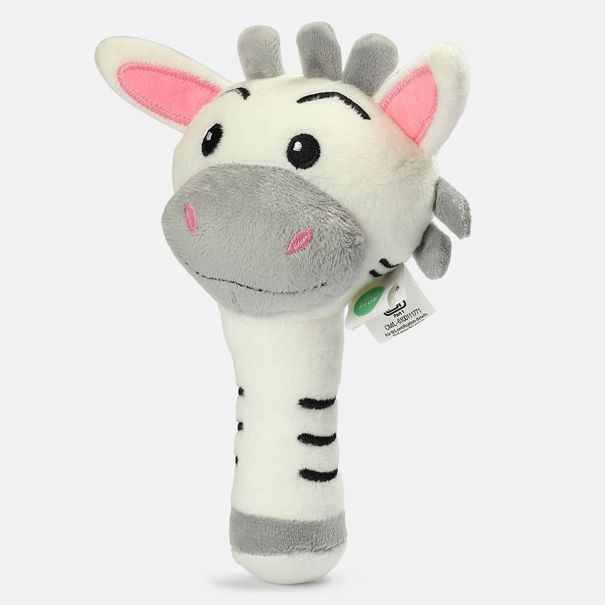 Miniklub Baby Multi Color Stick Zebra Soft Rattle Toy
