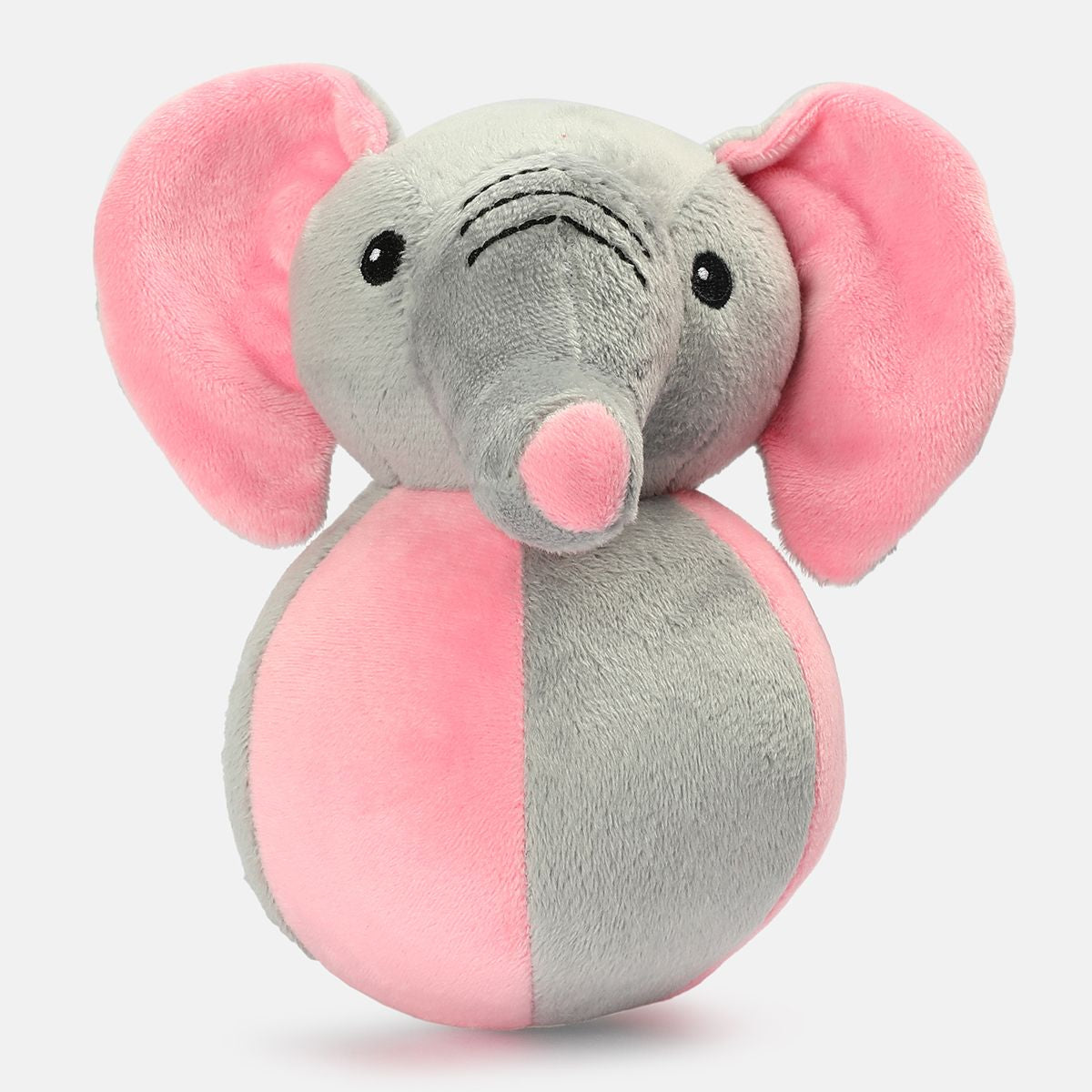Miniklub Baby Multi Color Roly Poly Elephant Soft Rattle Toy