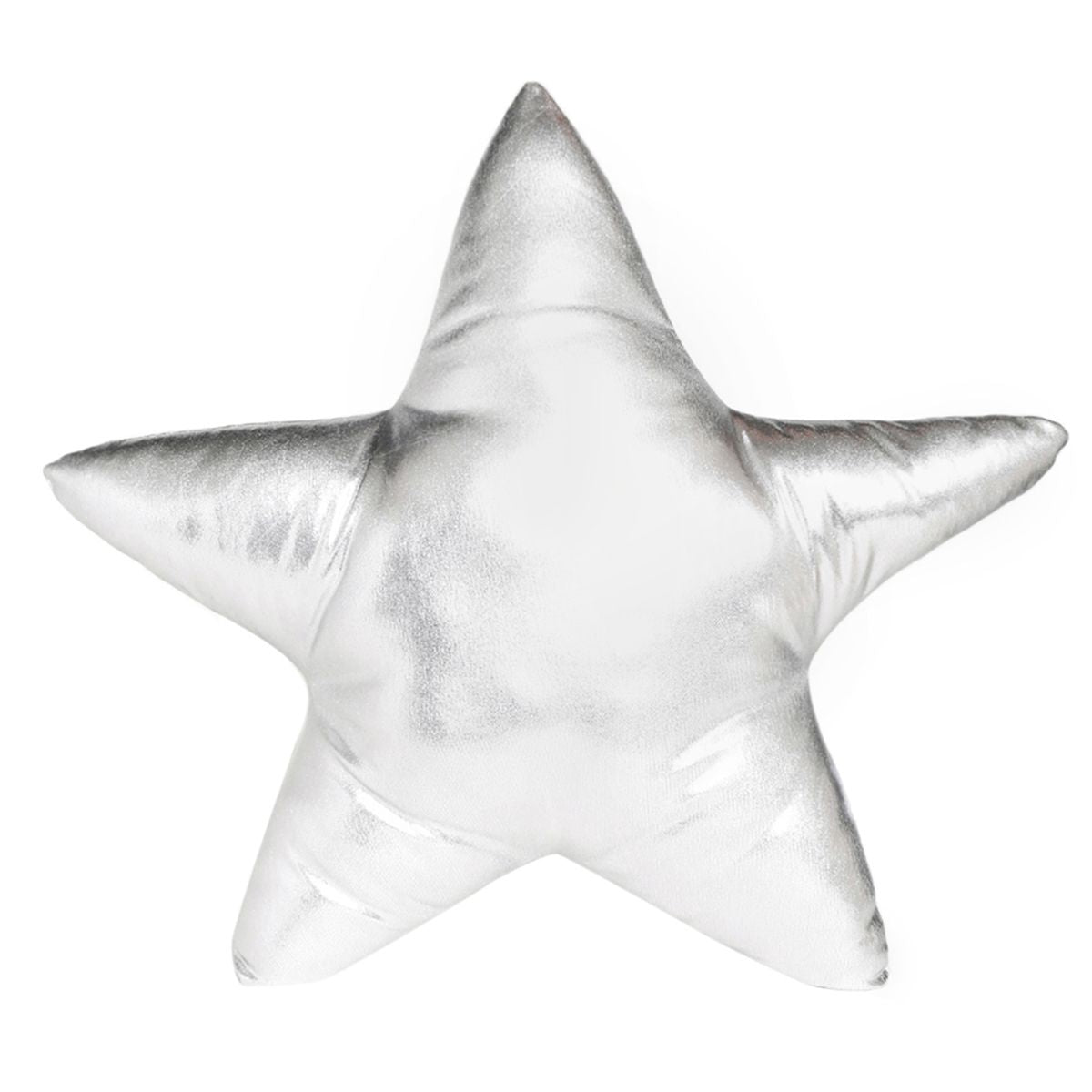 Baby Unisex Silver Polyester Star-Shaped Cushion Pack of 1 Soft Decorative Nursery Pillow