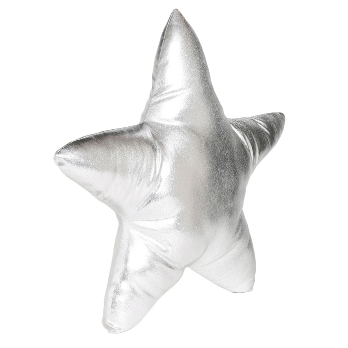 Baby Unisex Silver Polyester Star-Shaped Cushion Pack of 1 Soft Decorative Nursery Pillow