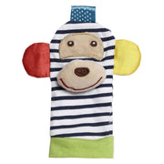 Baby Unisex Multicolour Cotton Blend Monkey Bath Mitt Pack of 1 Soft Bath Time Washcloth