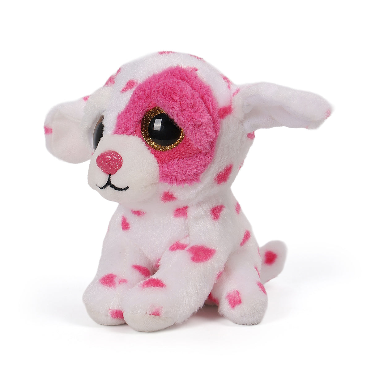 Baby Unisex Dog Soft Toy, White And Pink