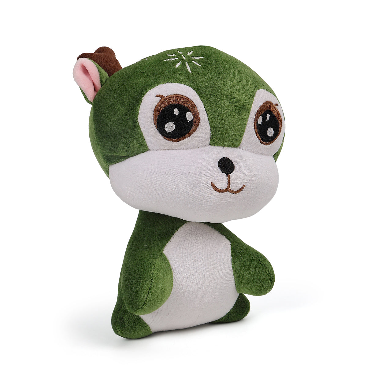 Baby Unisex Deer Soft Toy, Green And White