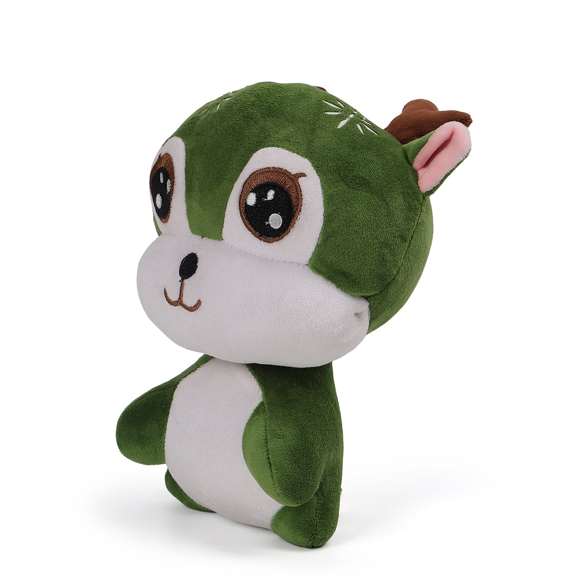 Baby Unisex Deer Soft Toy, Green And White