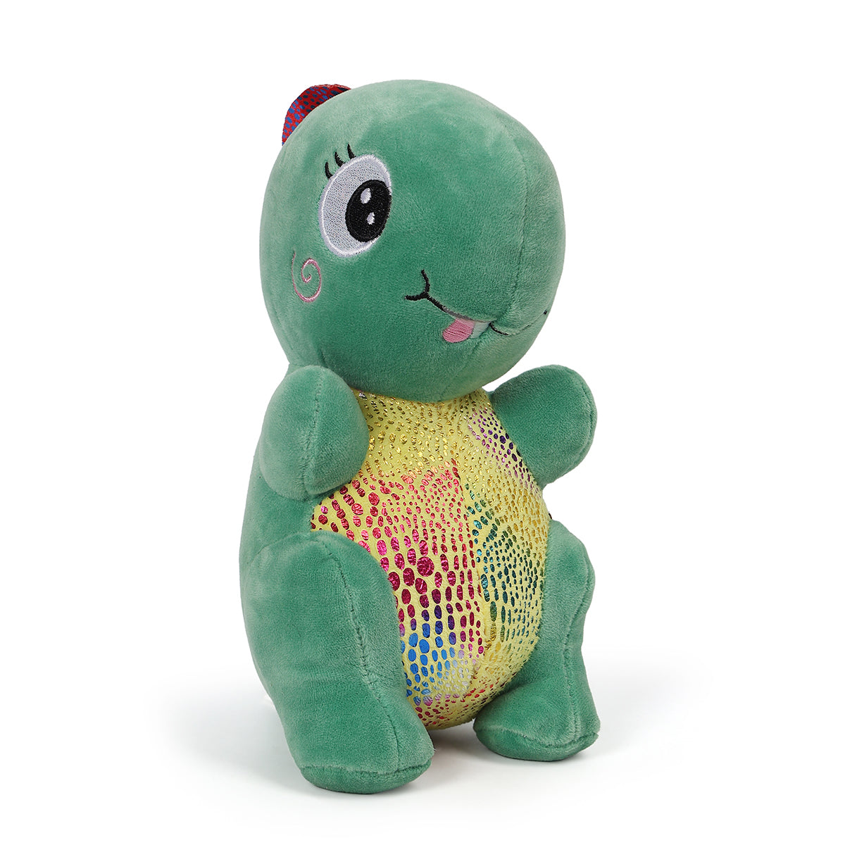 Baby Unisex Dinosaur Soft Toy, Green And Yellow