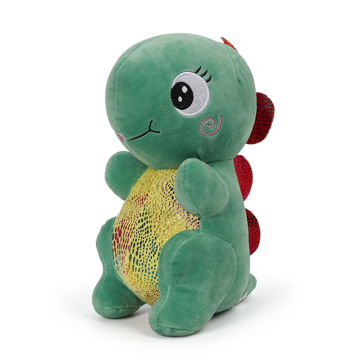 Baby Unisex Dinosaur Soft Toy, Green And Yellow