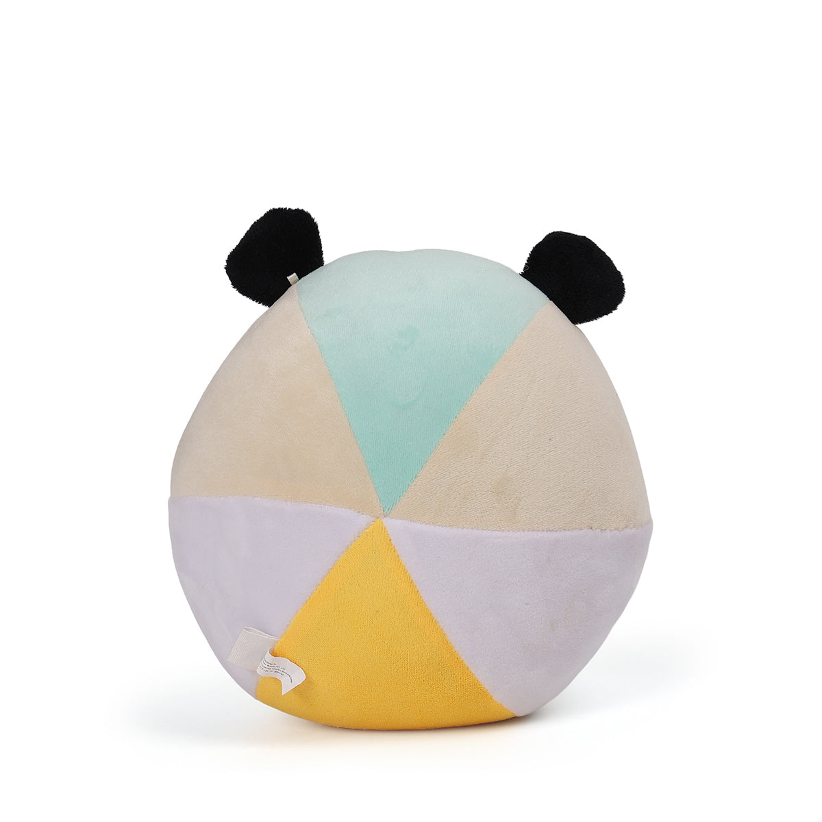 Baby Unisex Bear Face Soft Toy Cushion, Yellow, Blue And Beige